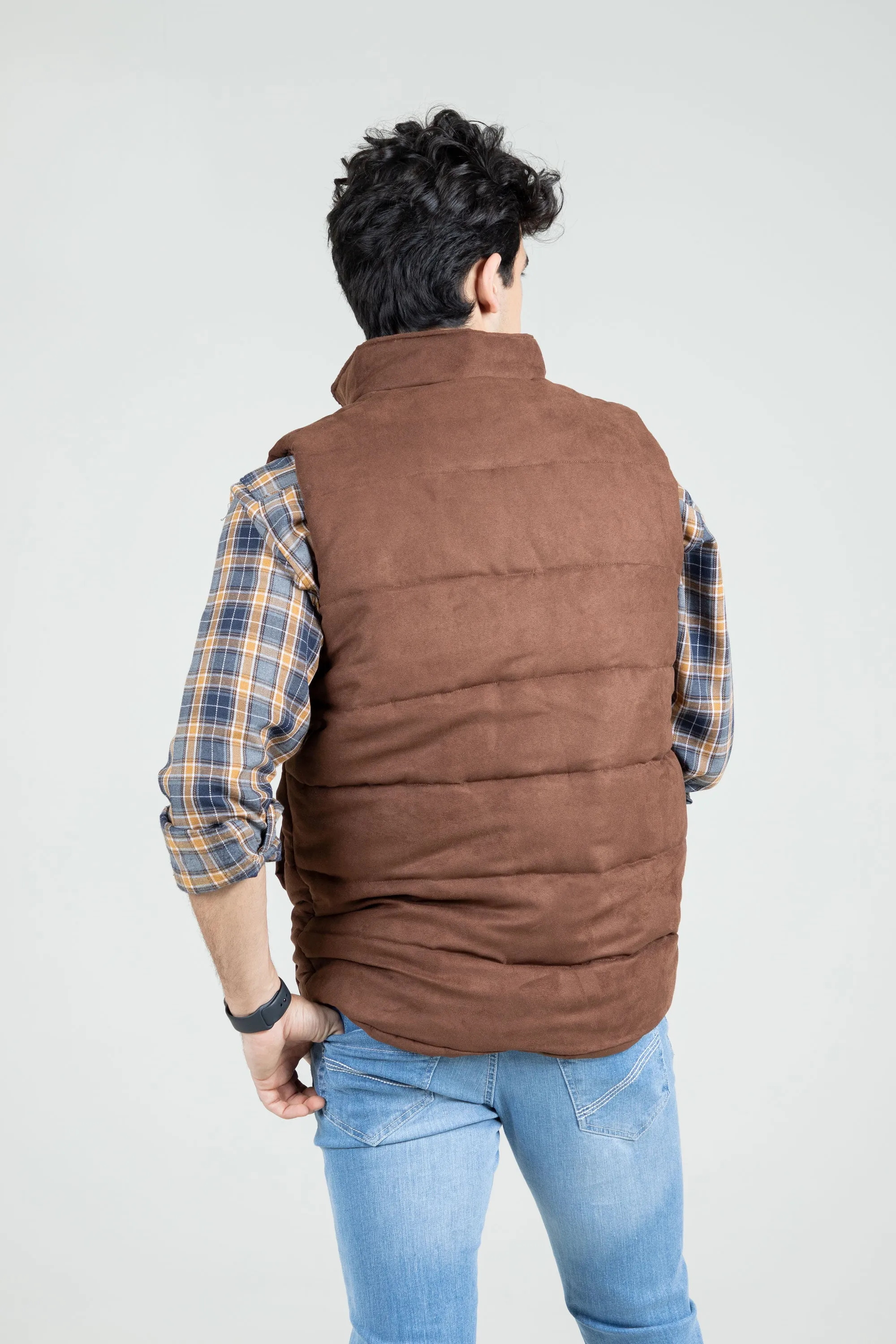 Brown Suede Gilet