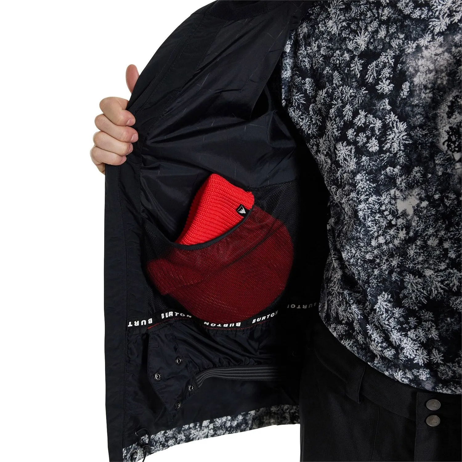 Burton Peasy Mens Jacket Black / Aerial Pines