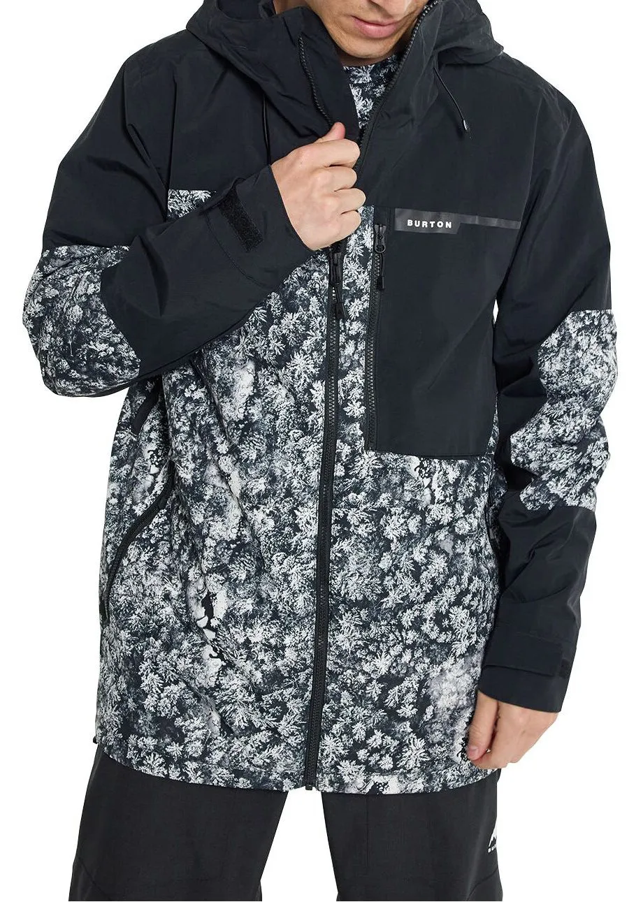 Burton Peasy Mens Jacket Black / Aerial Pines