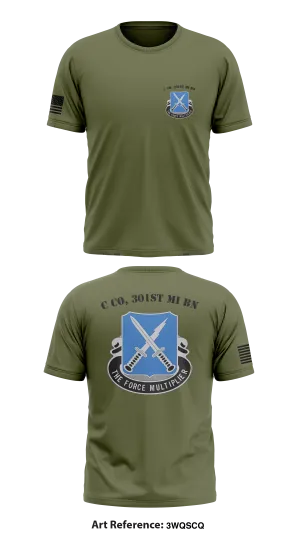 C co, 301st MI BN Store 1 Core Men's SS Performance Tee - 3WQscQ