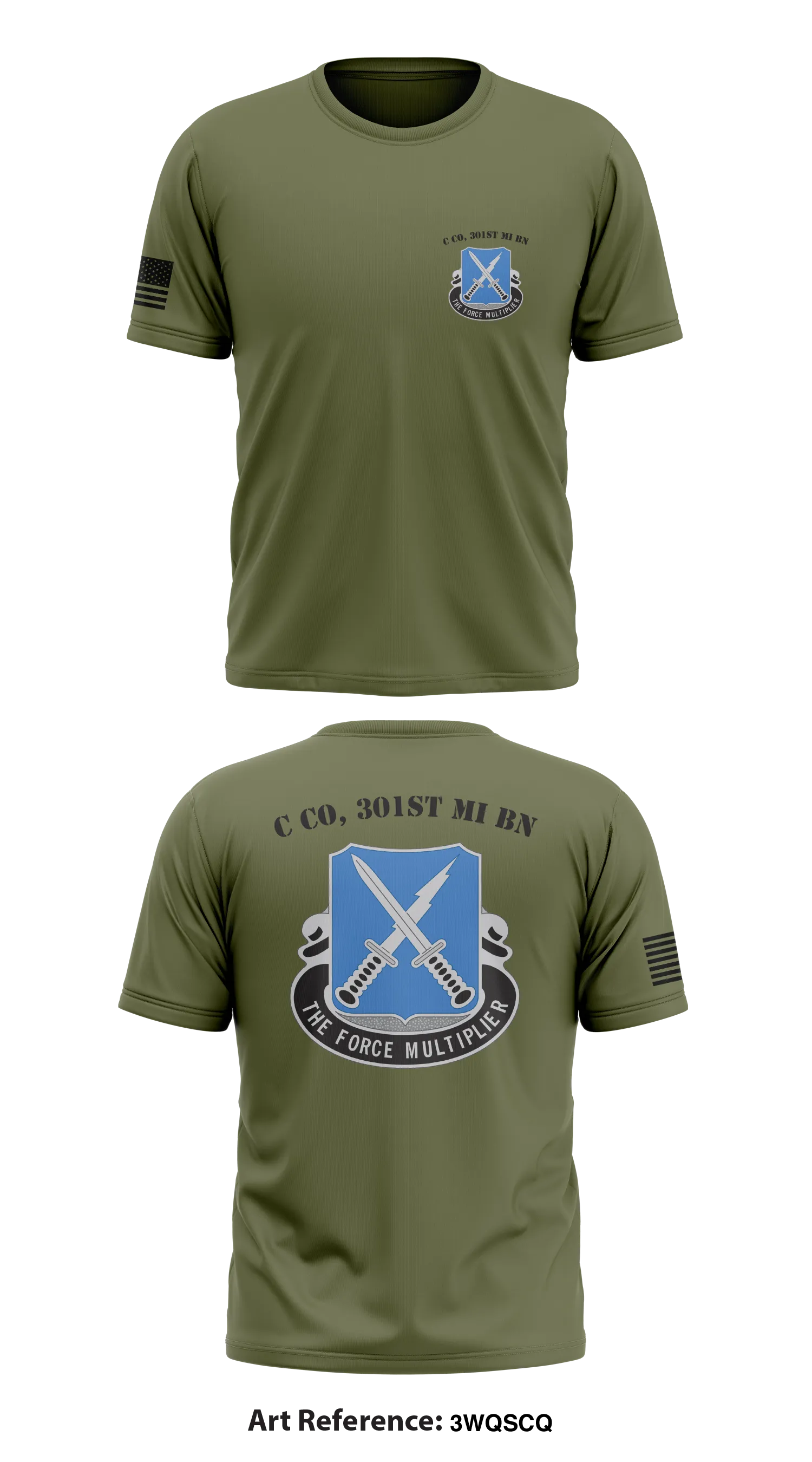 C co, 301st MI BN Store 1 Core Men's SS Performance Tee - 3WQscQ