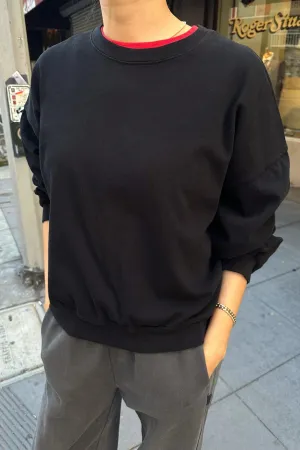 Cali Jersey Sweatshirt in Black | Le Bon Shoppe