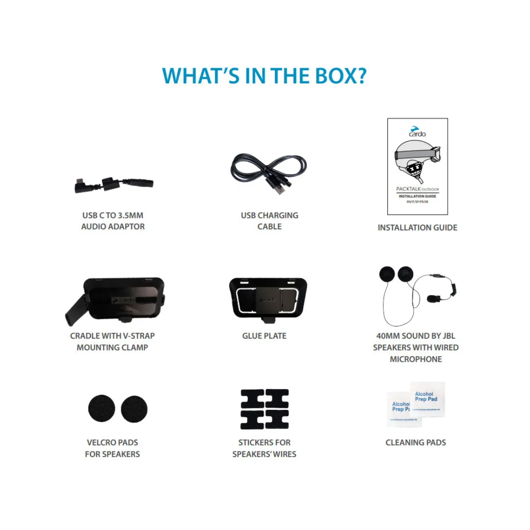 Cardo Packtalk OUTDOOR - 2nd Helmet Kit