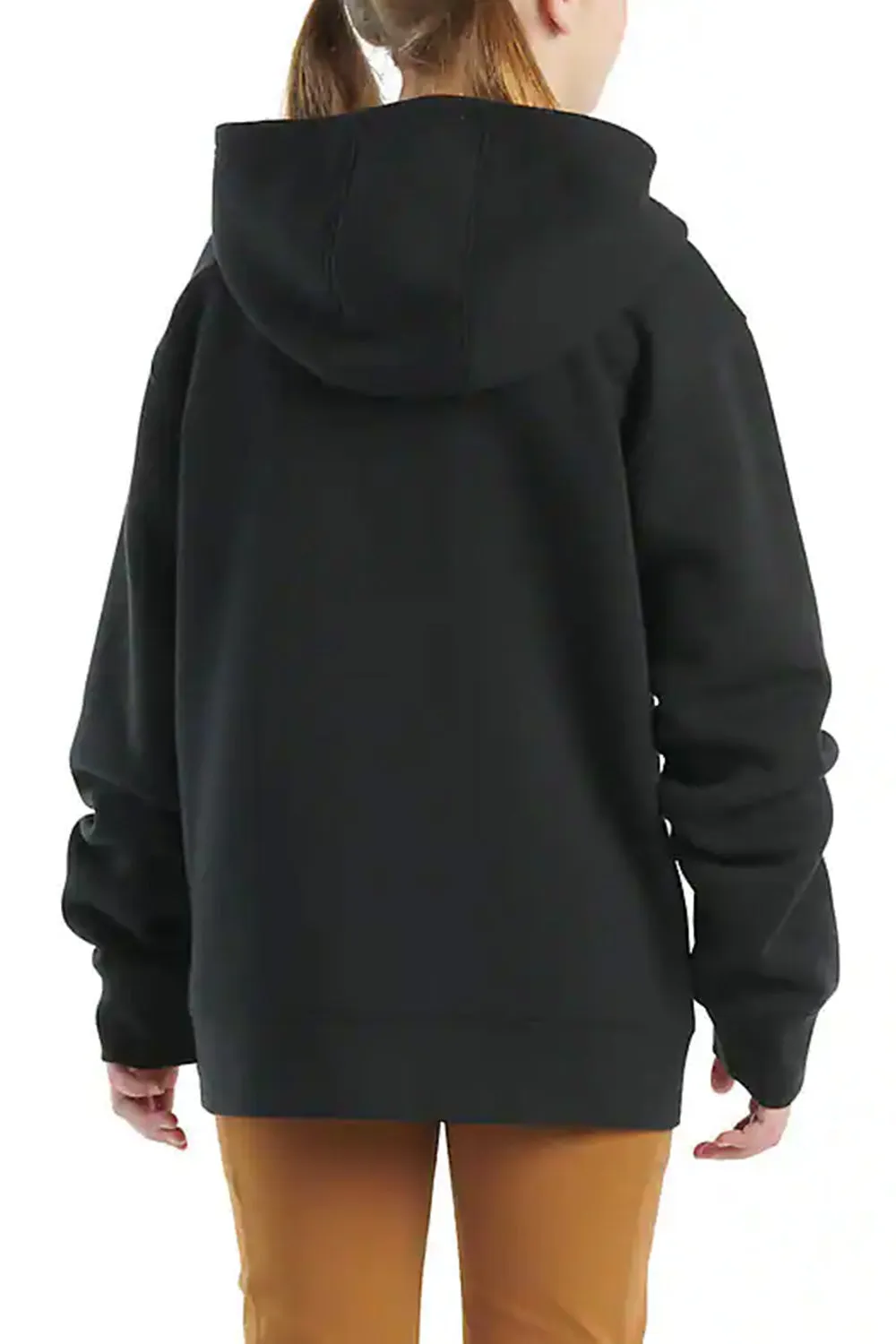 Carhartt Kids Graphic Hooded Sweatshirt for Girls in Black | CA7057-K01-XC2-BLK