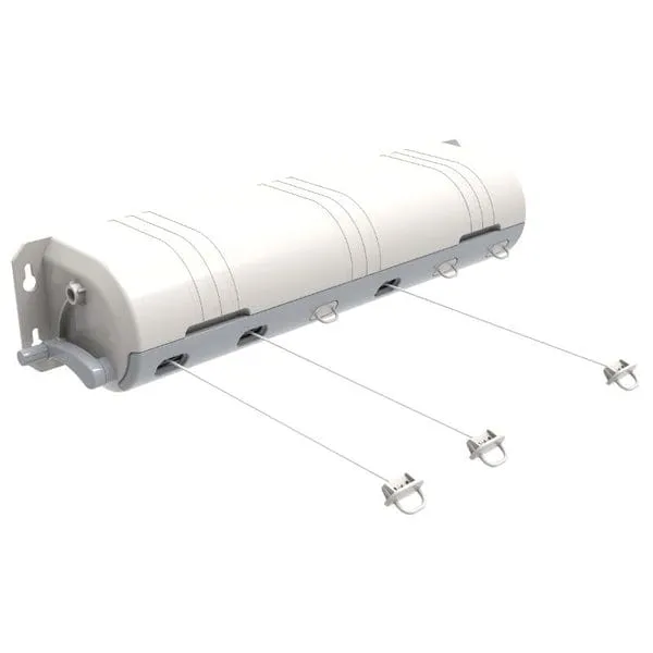 Casa 6 Line Retractable Wall Mounted Clothesline CLRETR