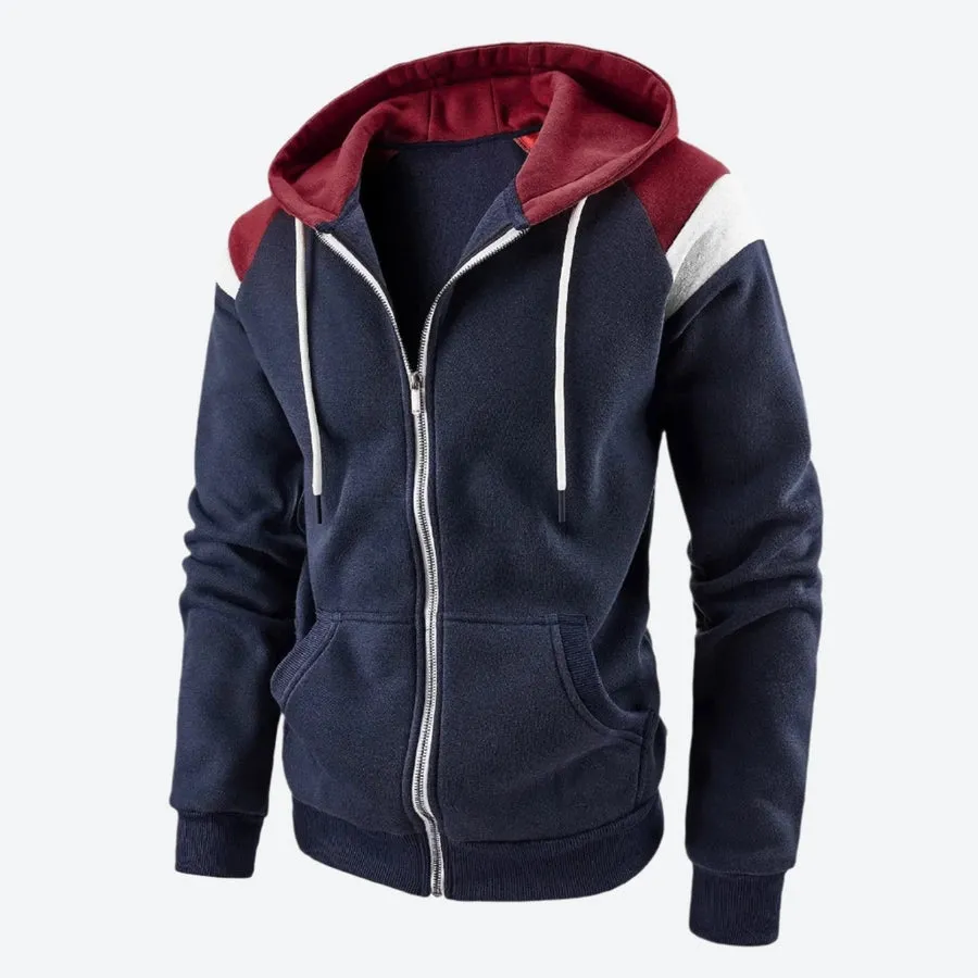 Casual Zip-Up Hooded Sweatshirts with Pockets