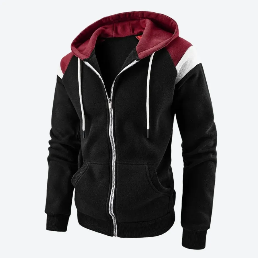 Casual Zip-Up Hooded Sweatshirts with Pockets