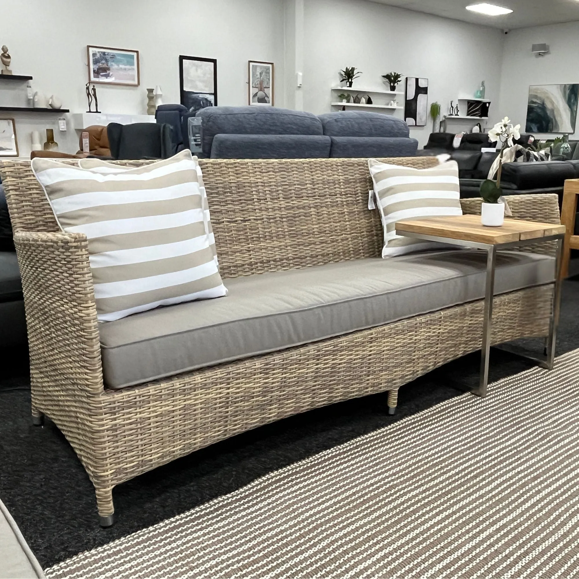 Cayman 3-Str Outdoor Sofa - German Rehau Wicker - Kubu