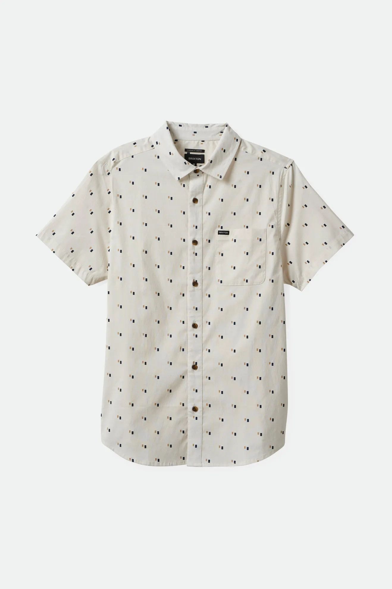 Charter Print SS Woven| Off White/Tipping Square