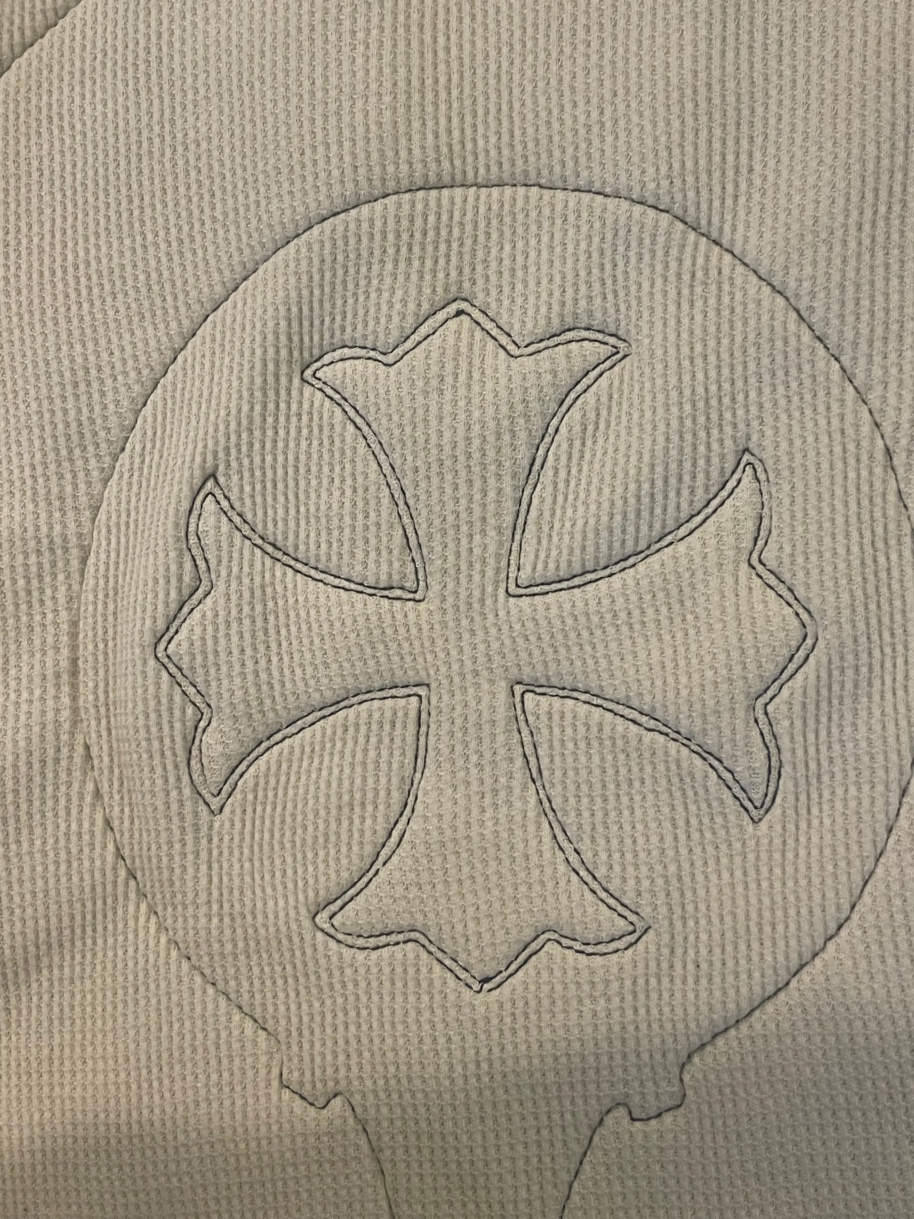 Chrome Hearts Vintage Camo Cross Patch Zip-Up Hoodie
