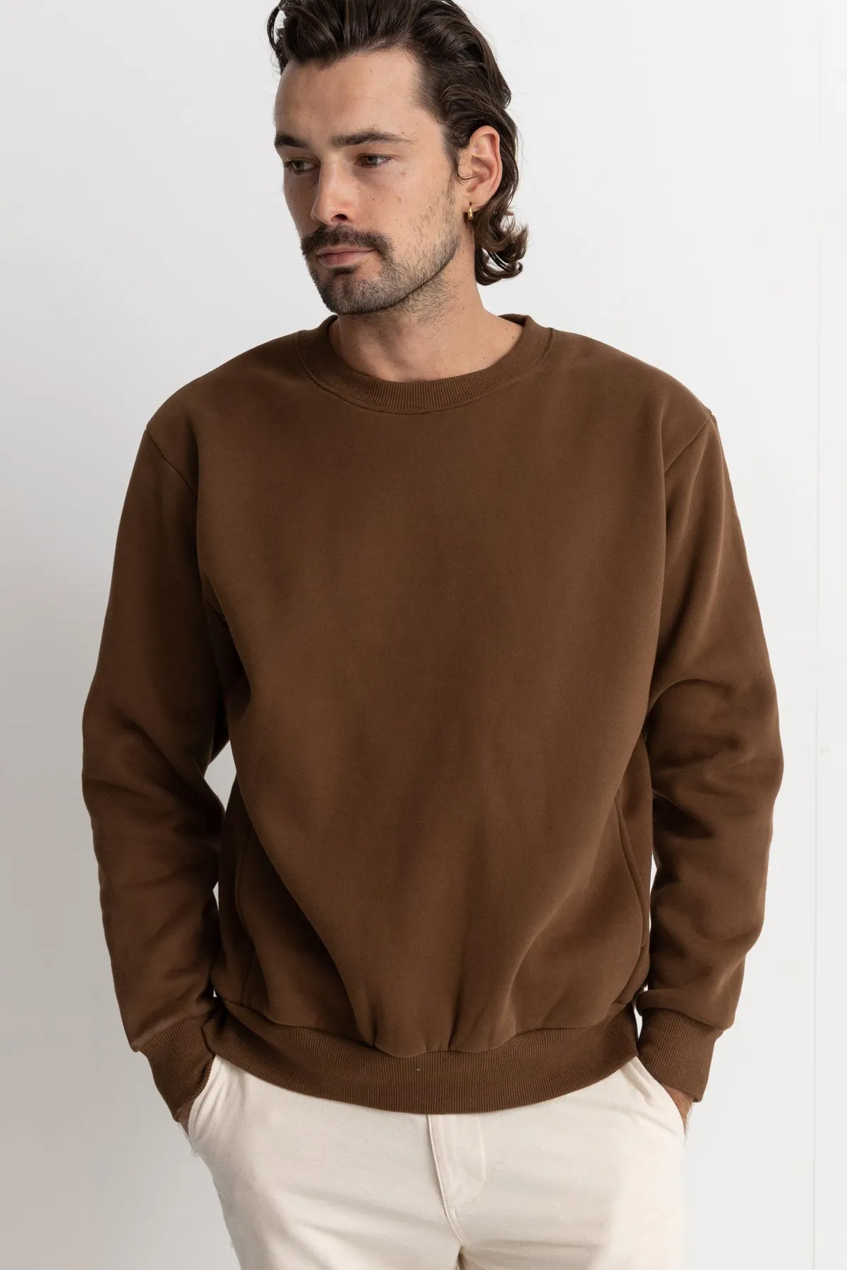 Classic Fleece Crew Chocolate