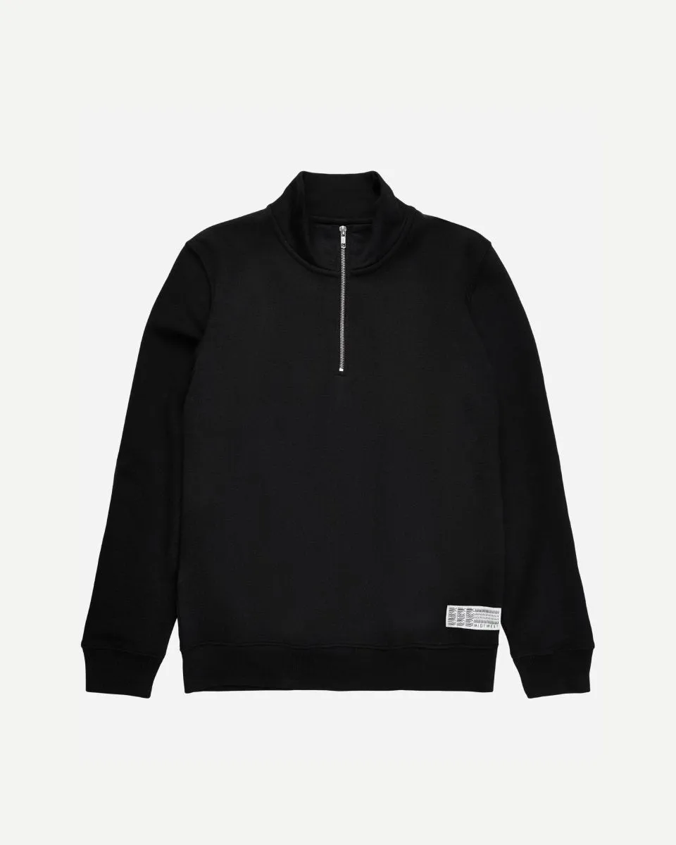 Cloudy Half Zip - Black