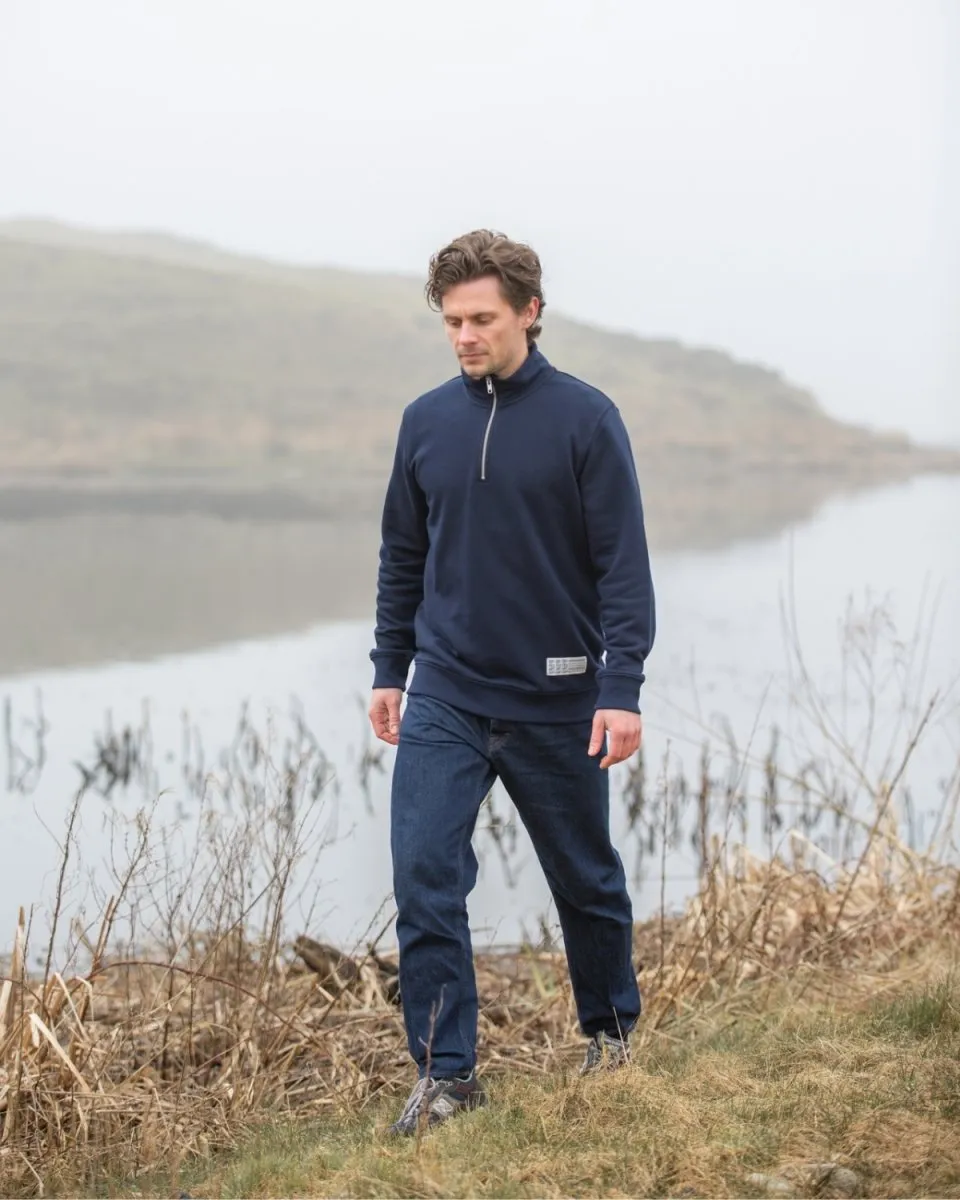 Cloudy Half Zip - Navy