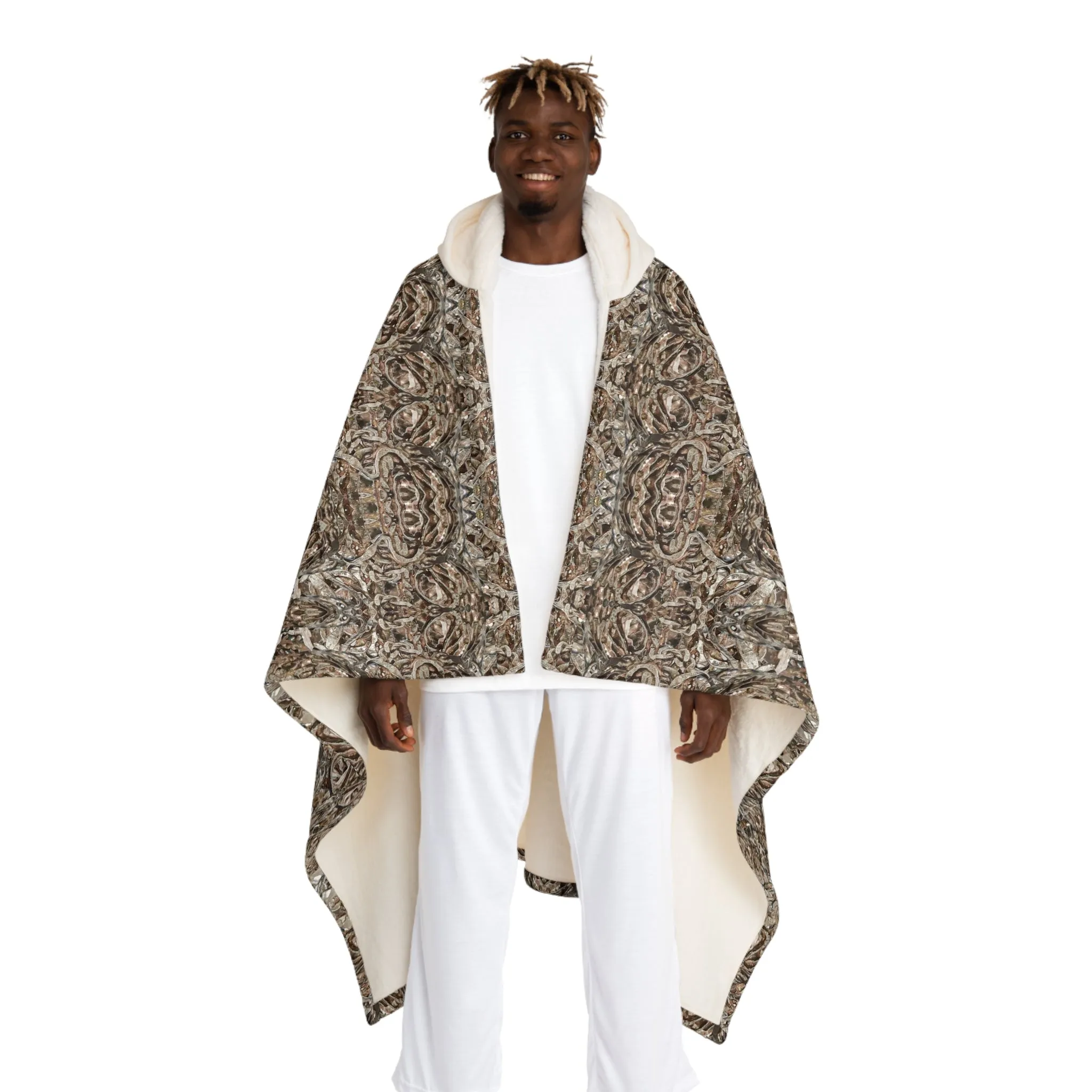 Cream Hooded Sherpa Fleece Blanket (Samhain Dream Thaw 7 of 15 Septem ex Quindecim) RJSTHw2023 RJS