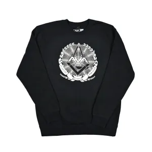 Crest Logo Heavyweight Crewneck Black