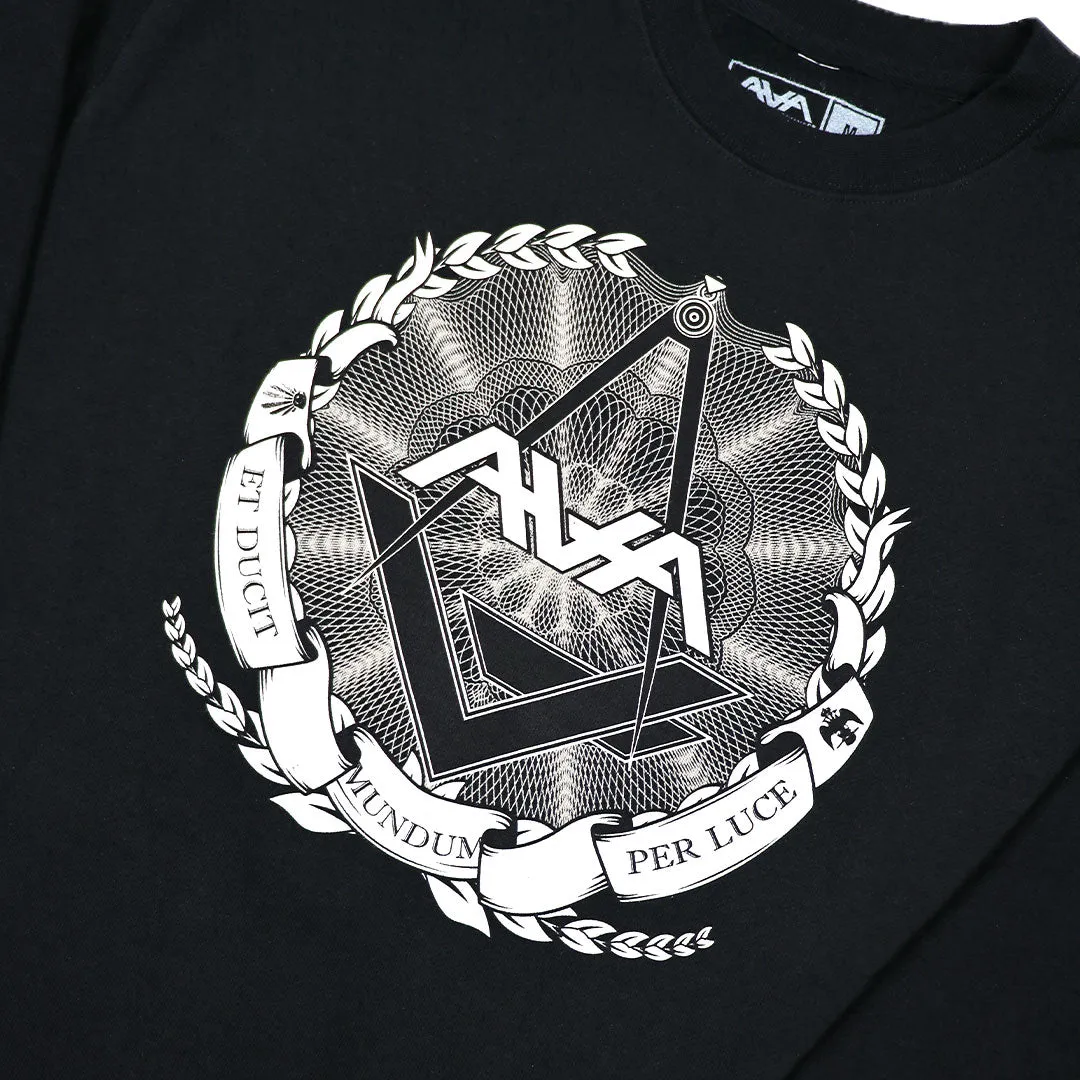 Crest Logo Heavyweight Crewneck Black