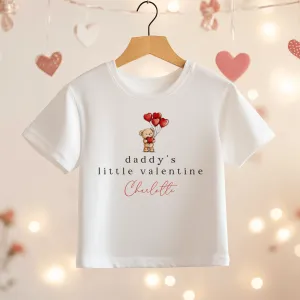 Daddy's Little Valentine Personalised Toddler & Kids T Shirt