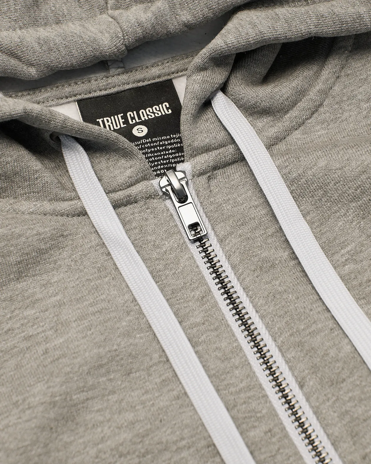 Dark Heather Gray Fleece French Terry Zip Hoodie