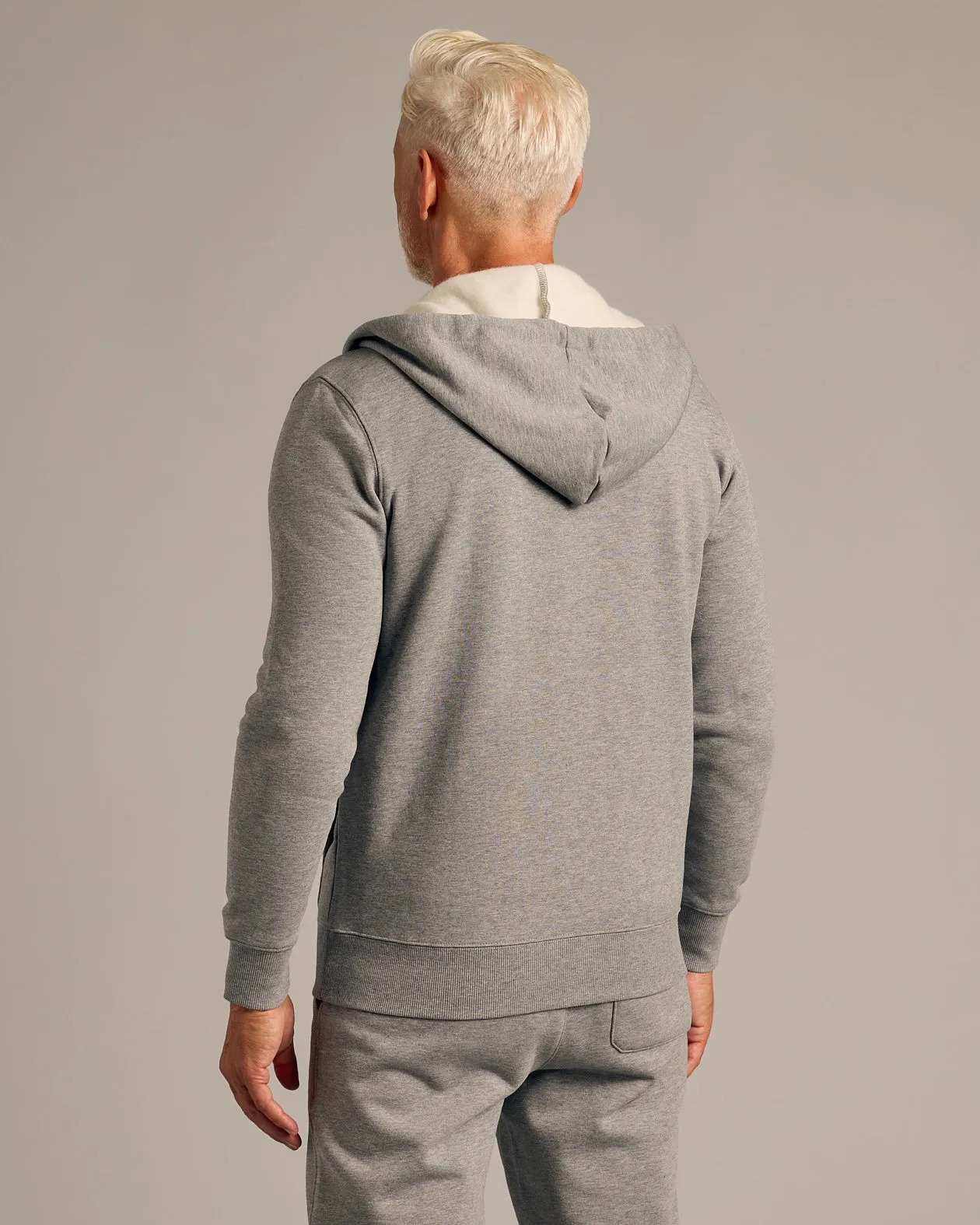 Dark Heather Gray Fleece French Terry Zip Hoodie