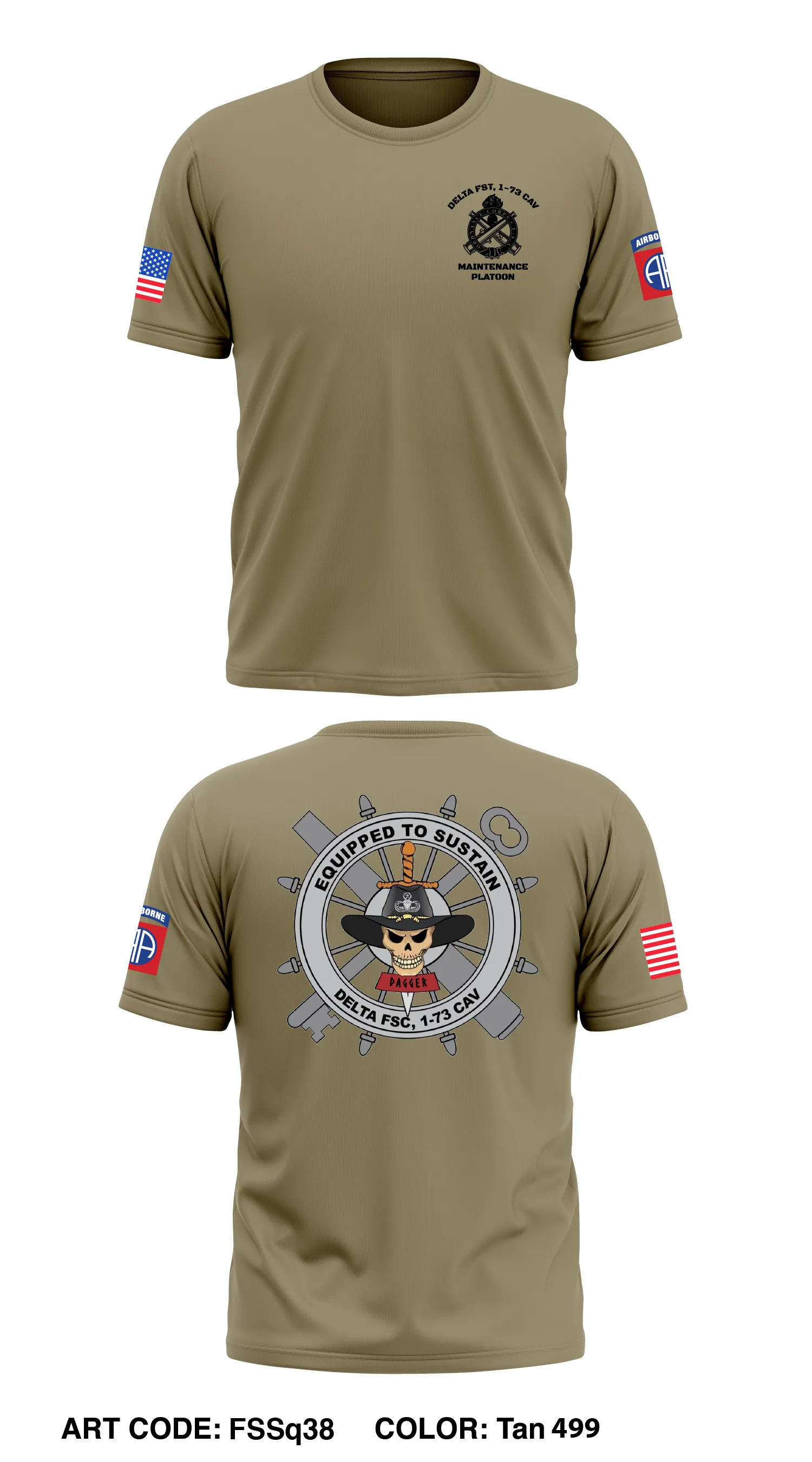 Delta FST, 1-73 CAV, Maintenance Platoon Store 1 Core Men's SS Performance Tee - FSSq38