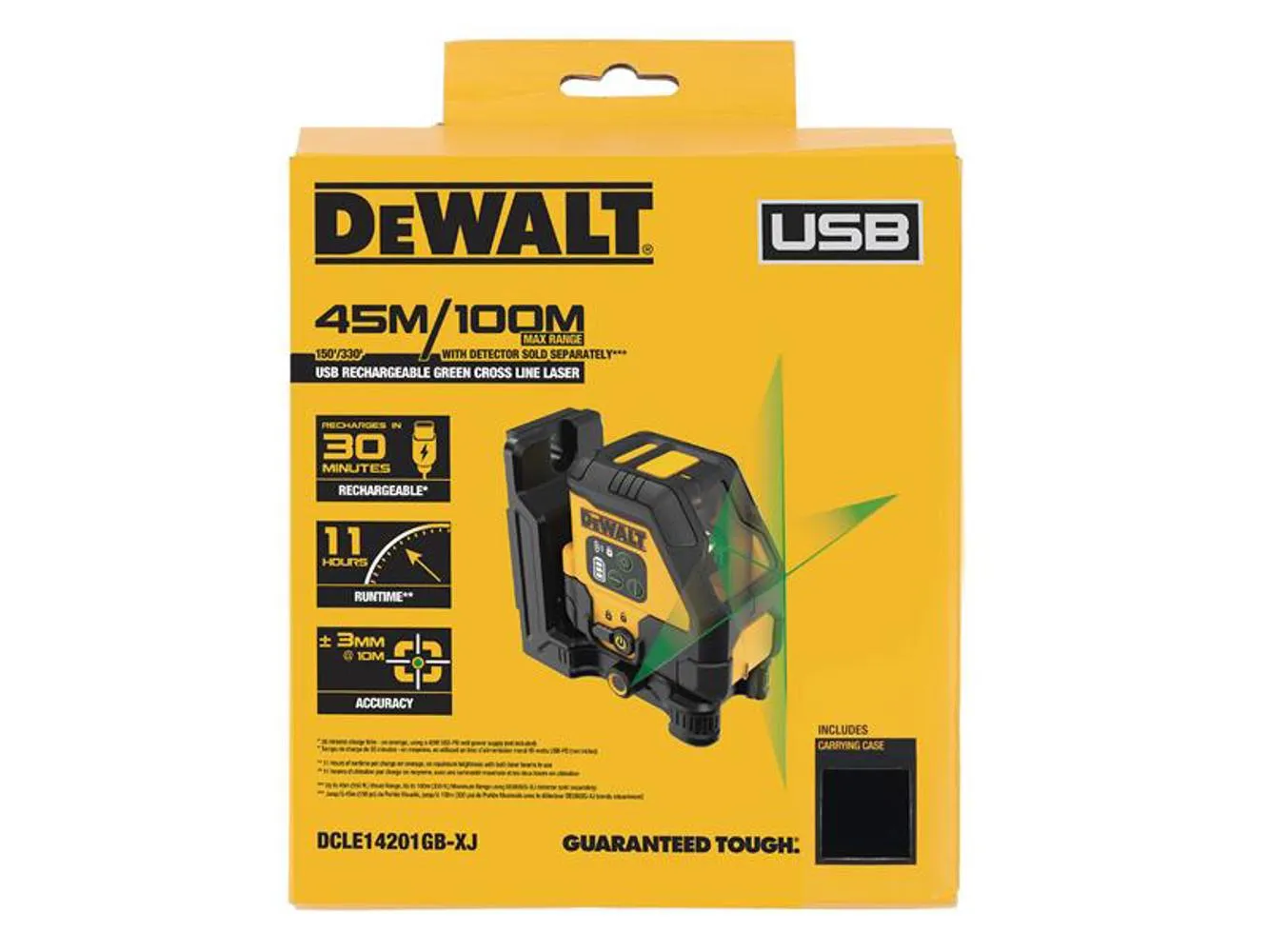 Dewalt Power Tools Dcle14201 Usb Cross Line Green Beam Laser