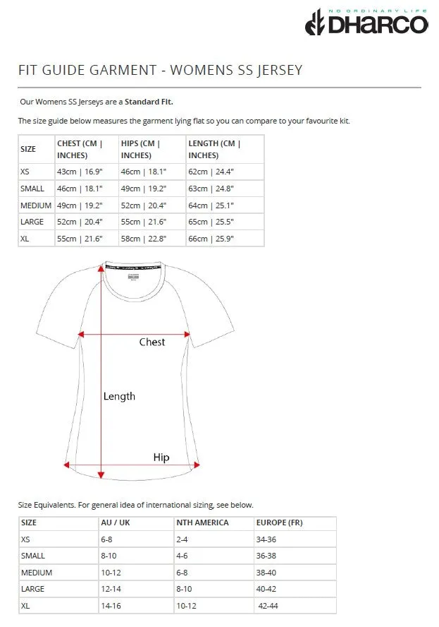 DHaRCO Ladies 3/4 Sleeve Jersey - Byron