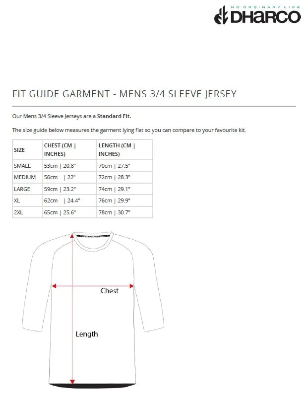 DHaRCO Mens 3/4 Sleeve Jersey - Slaughtermelon