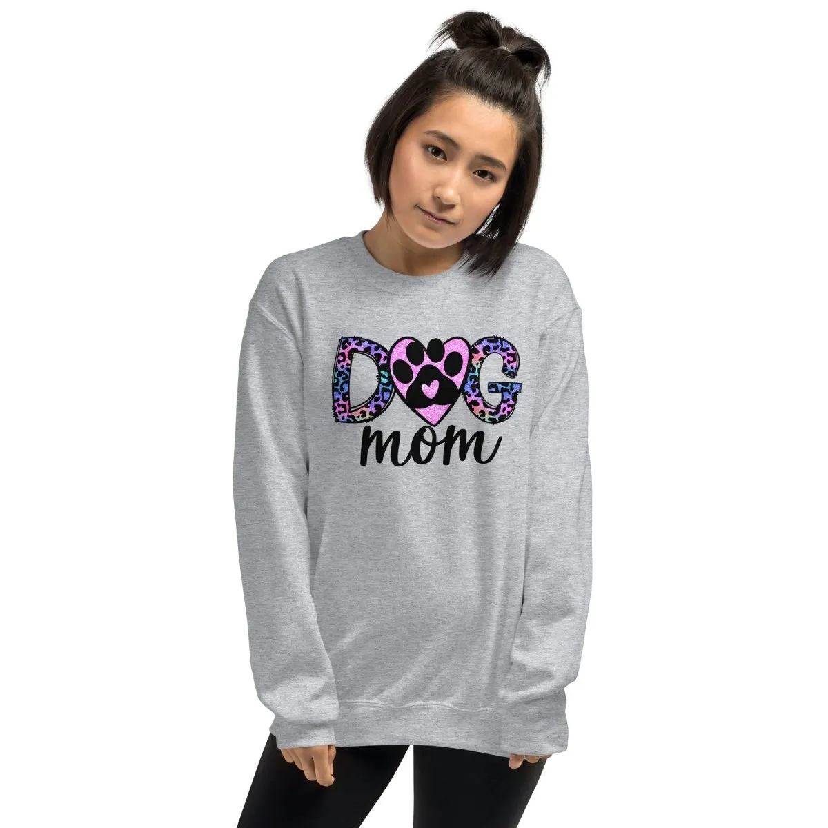 Dog Mom Leopard Paw Sweatshirt