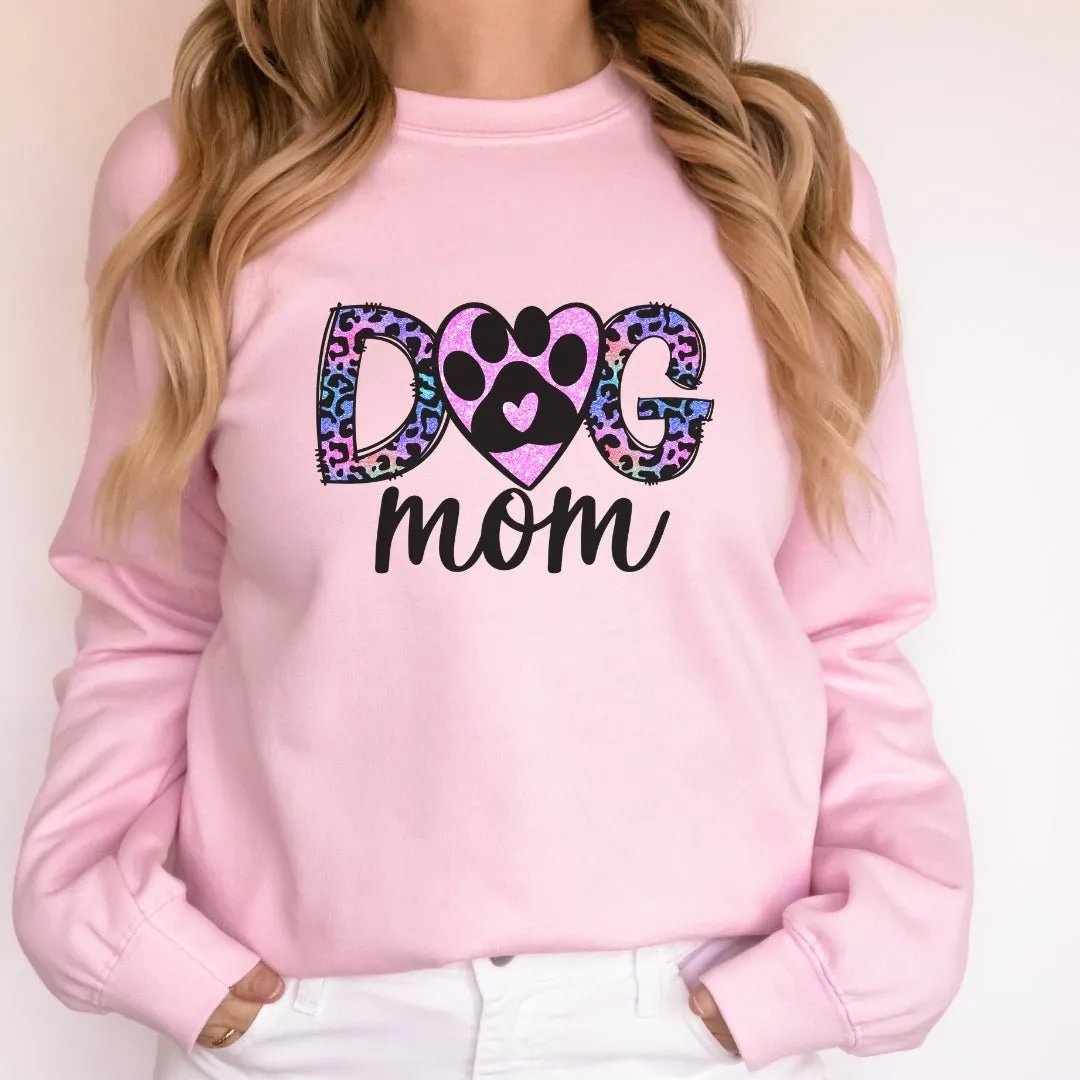 Dog Mom Leopard Paw Sweatshirt