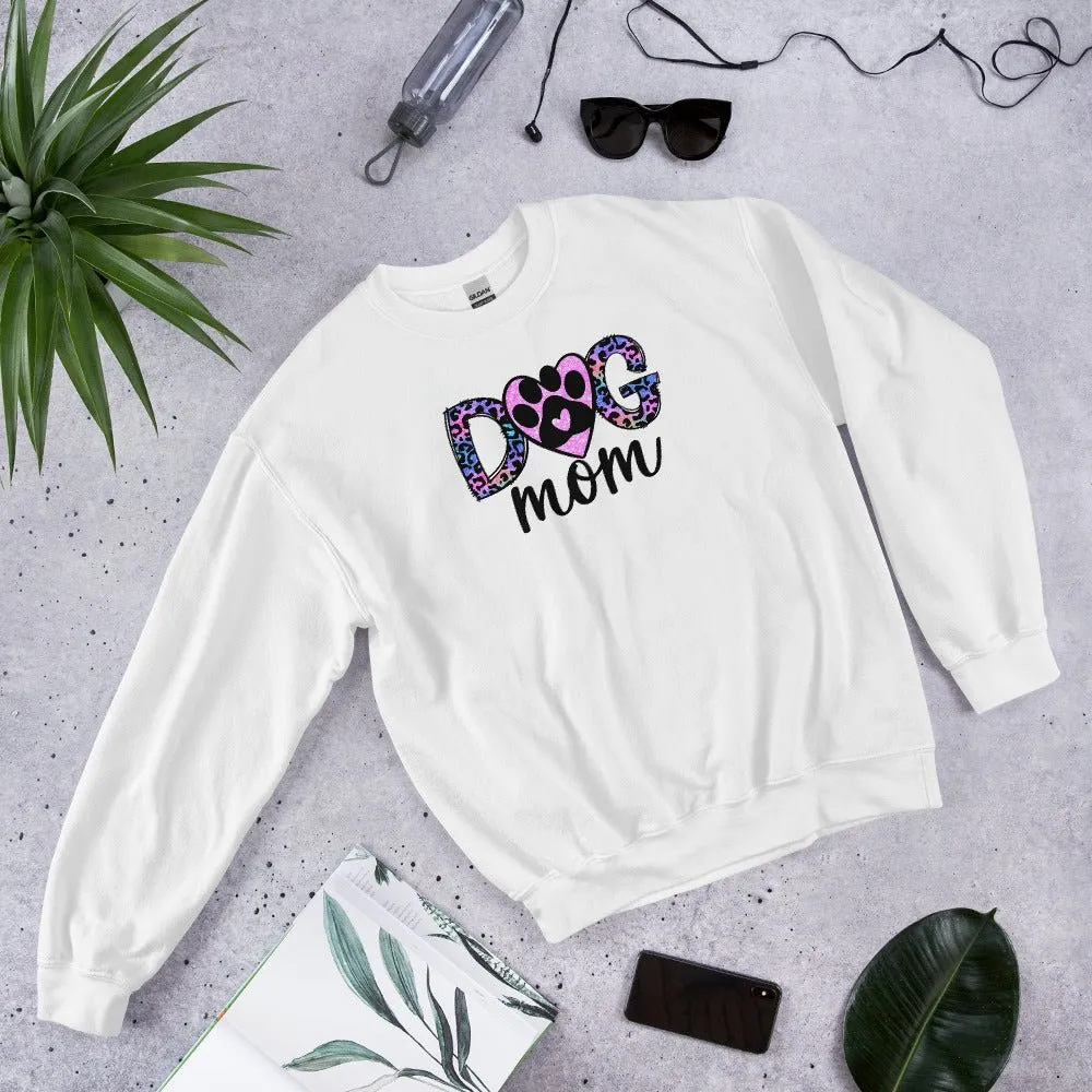 Dog Mom Leopard Paw Sweatshirt