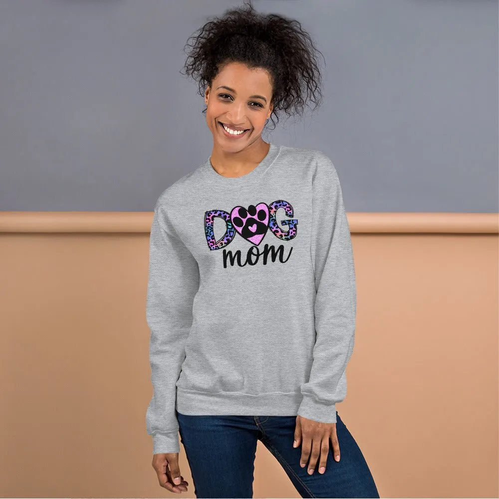 Dog Mom Leopard Paw Sweatshirt