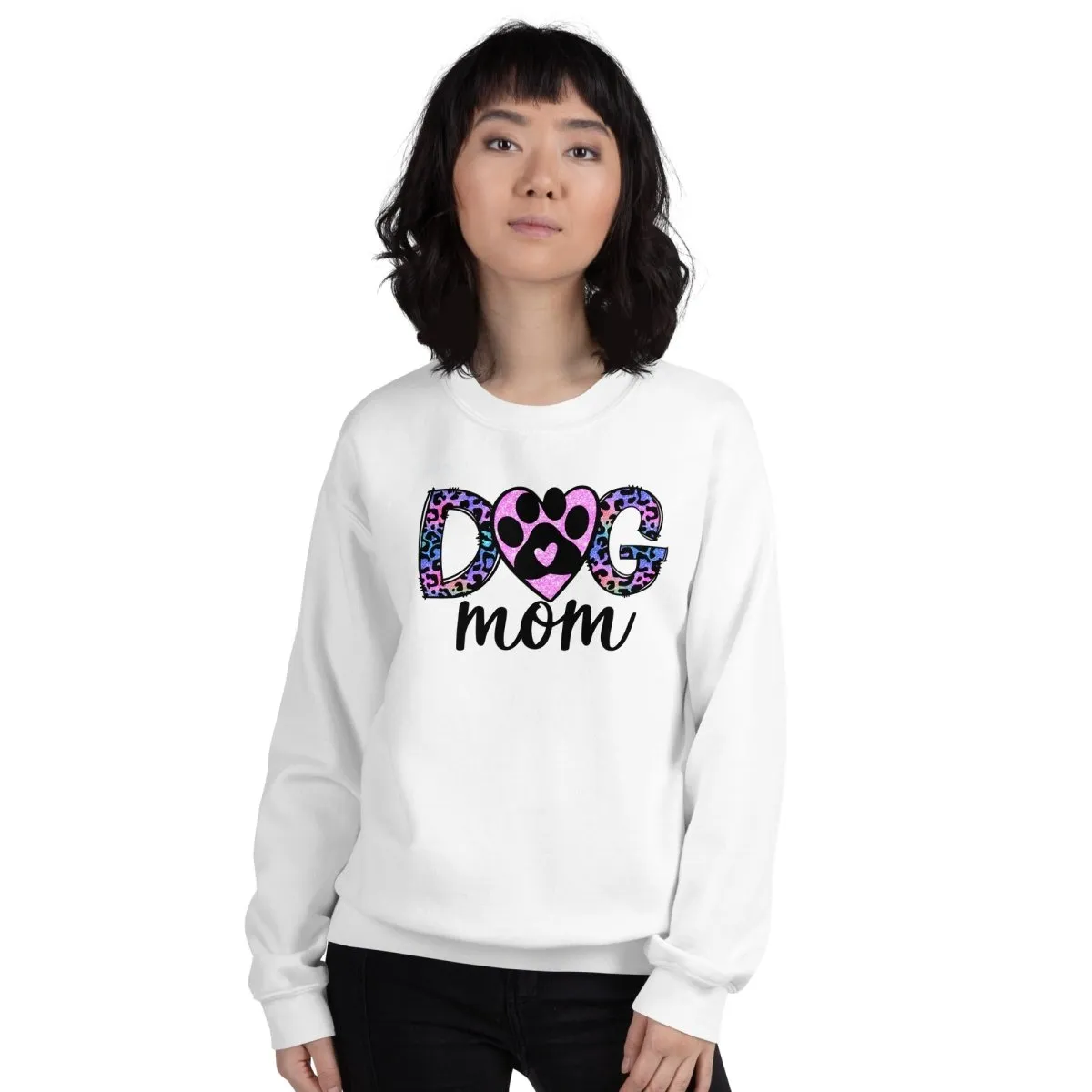 Dog Mom Leopard Paw Sweatshirt