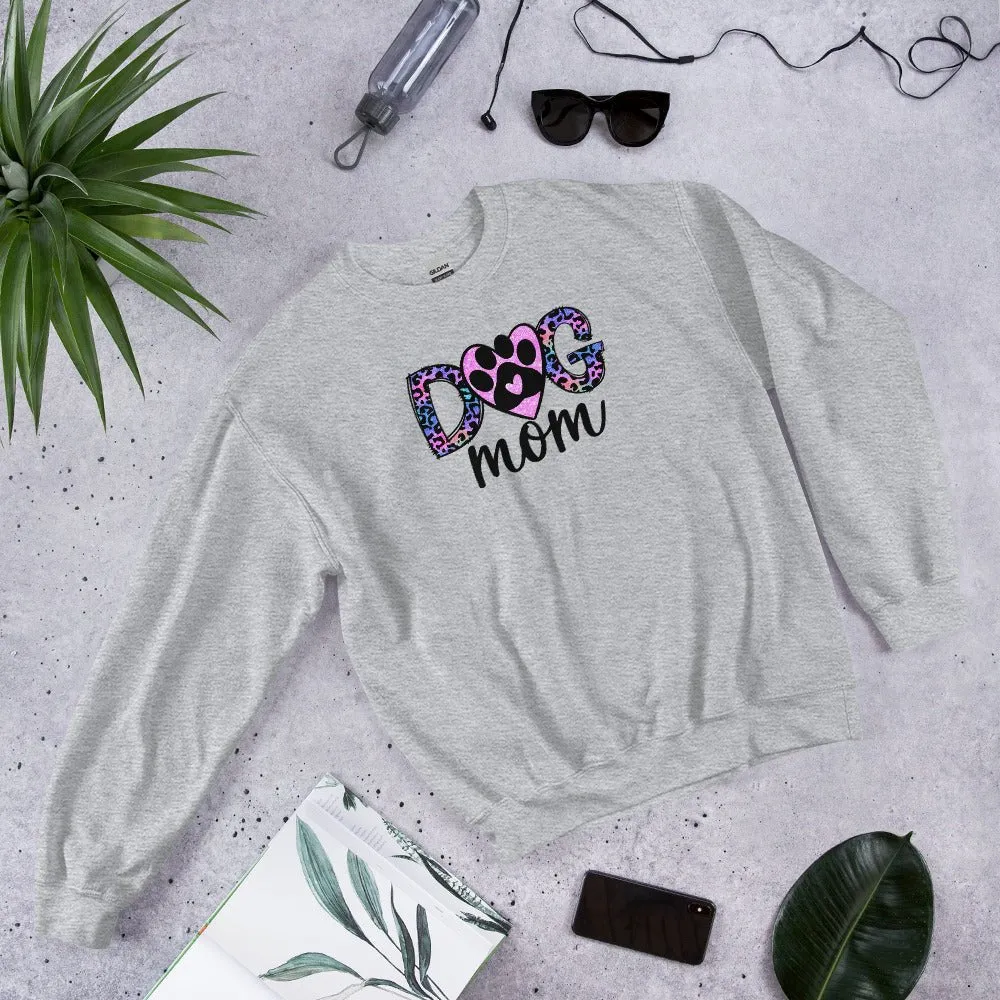 Dog Mom Leopard Paw Sweatshirt