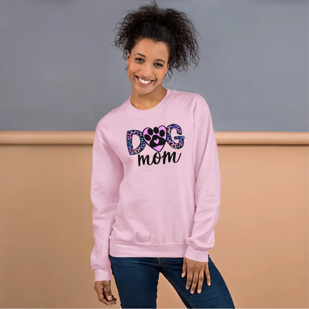 Dog Mom Leopard Paw Sweatshirt
