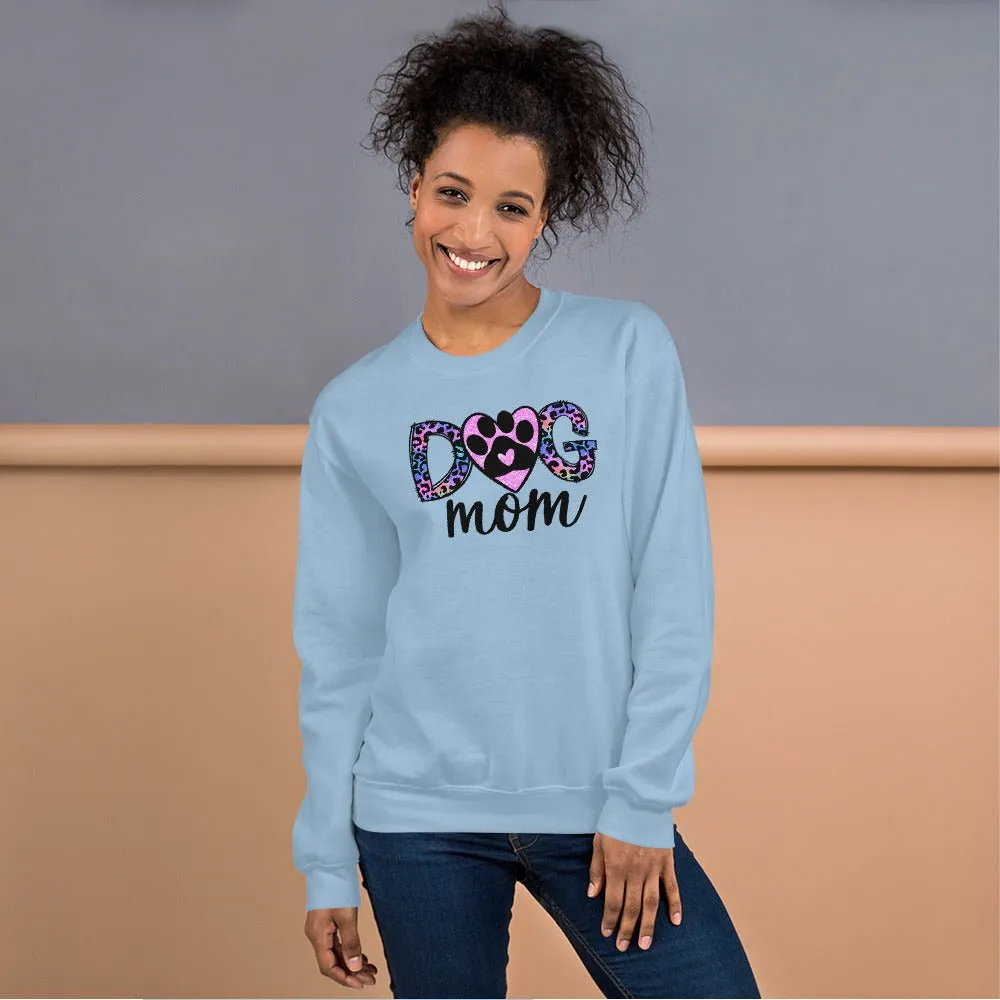 Dog Mom Leopard Paw Sweatshirt