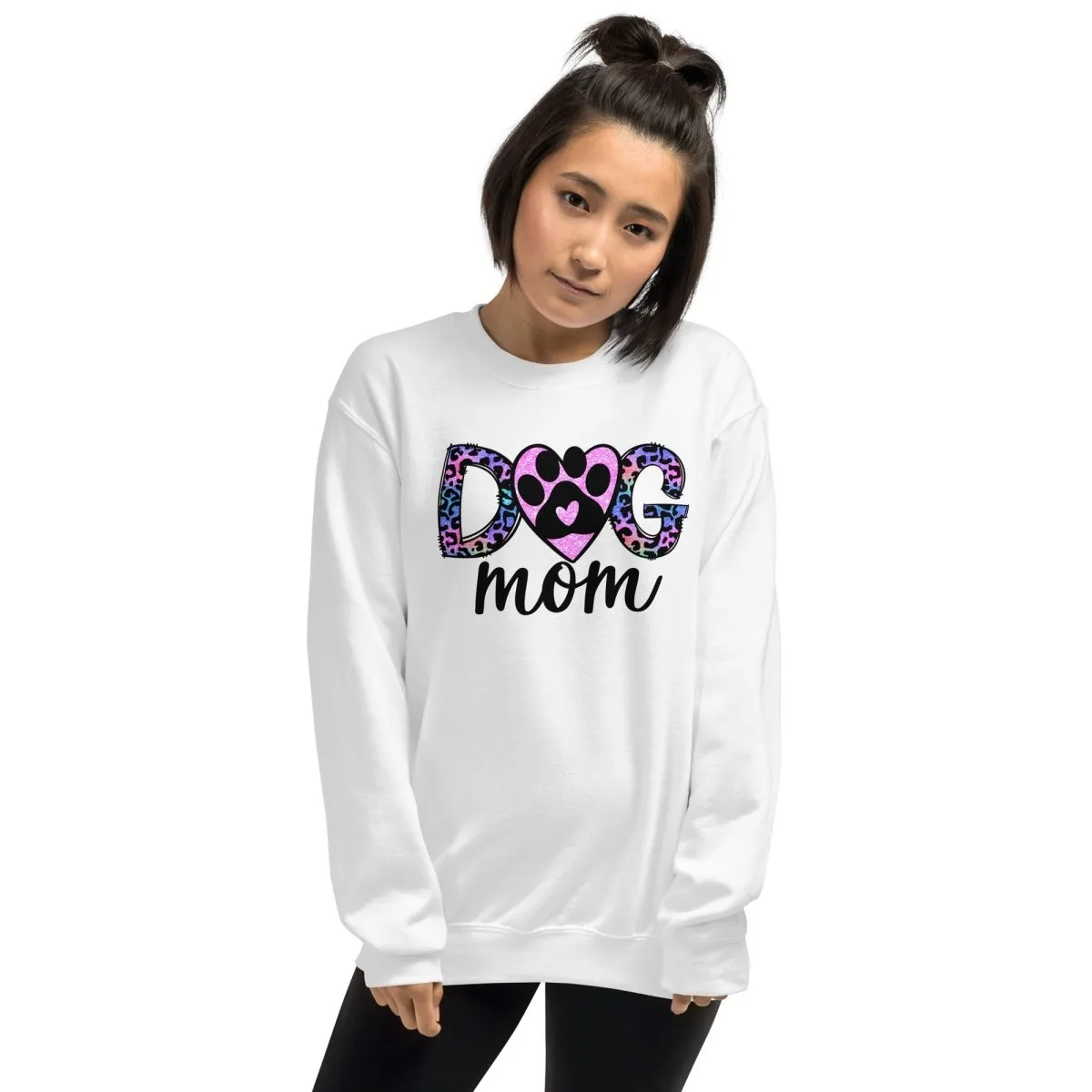 Dog Mom Leopard Paw Sweatshirt