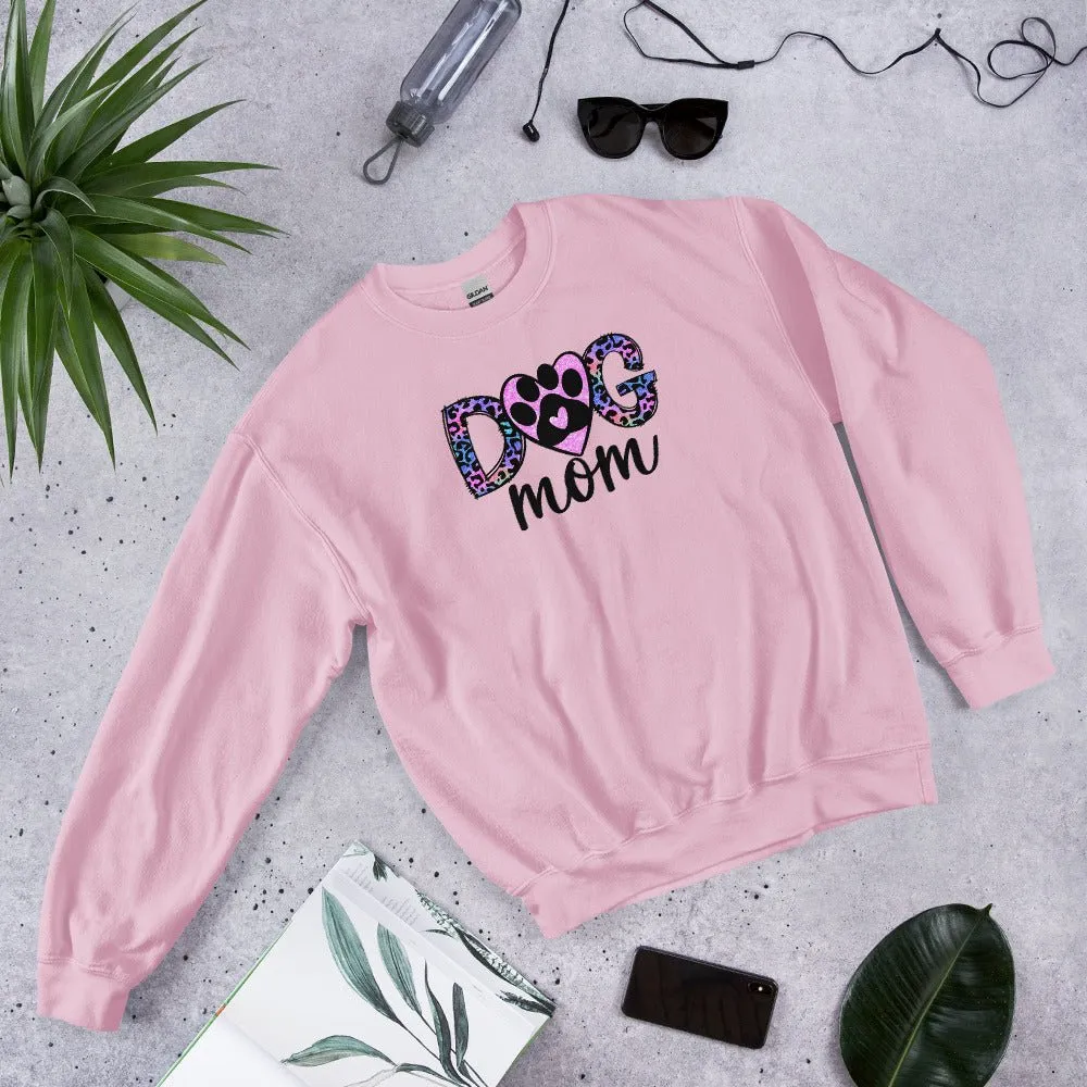 Dog Mom Leopard Paw Sweatshirt