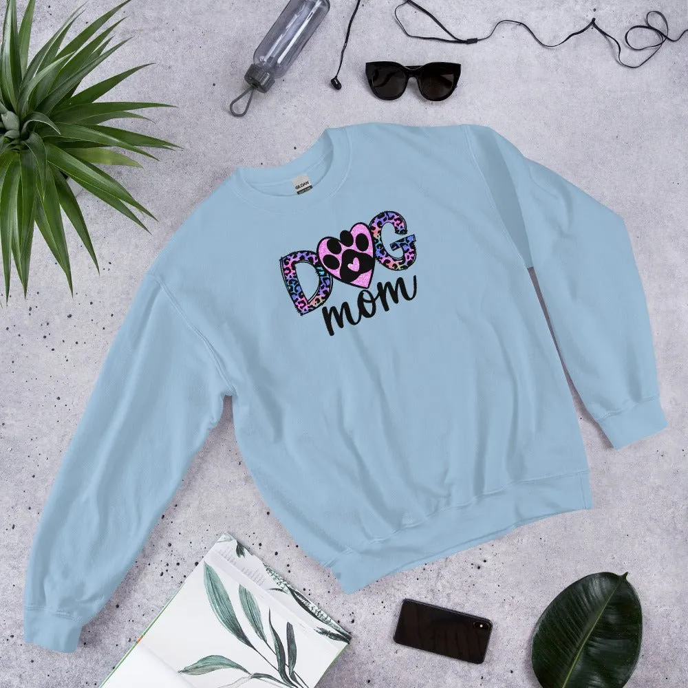 Dog Mom Leopard Paw Sweatshirt