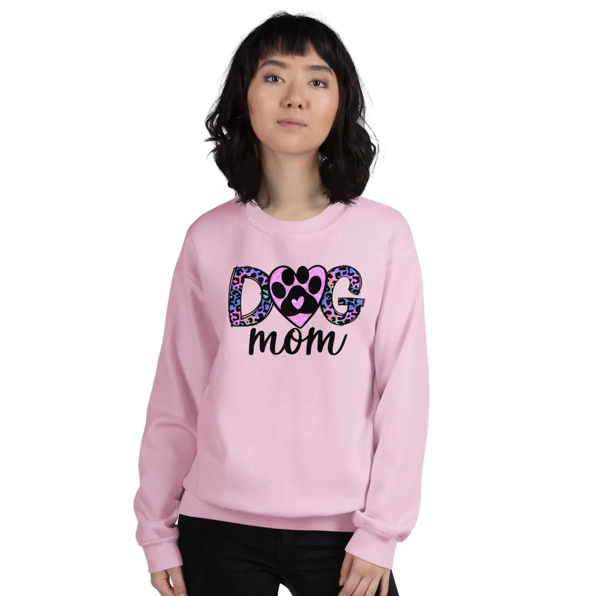 Dog Mom Leopard Paw Sweatshirt