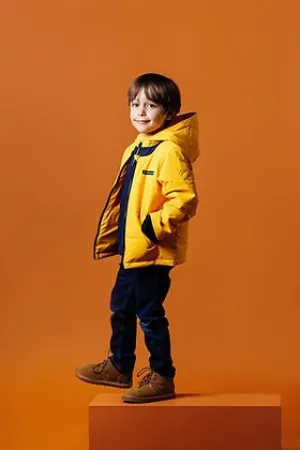 Duo Jacket - Mustard/Navy
