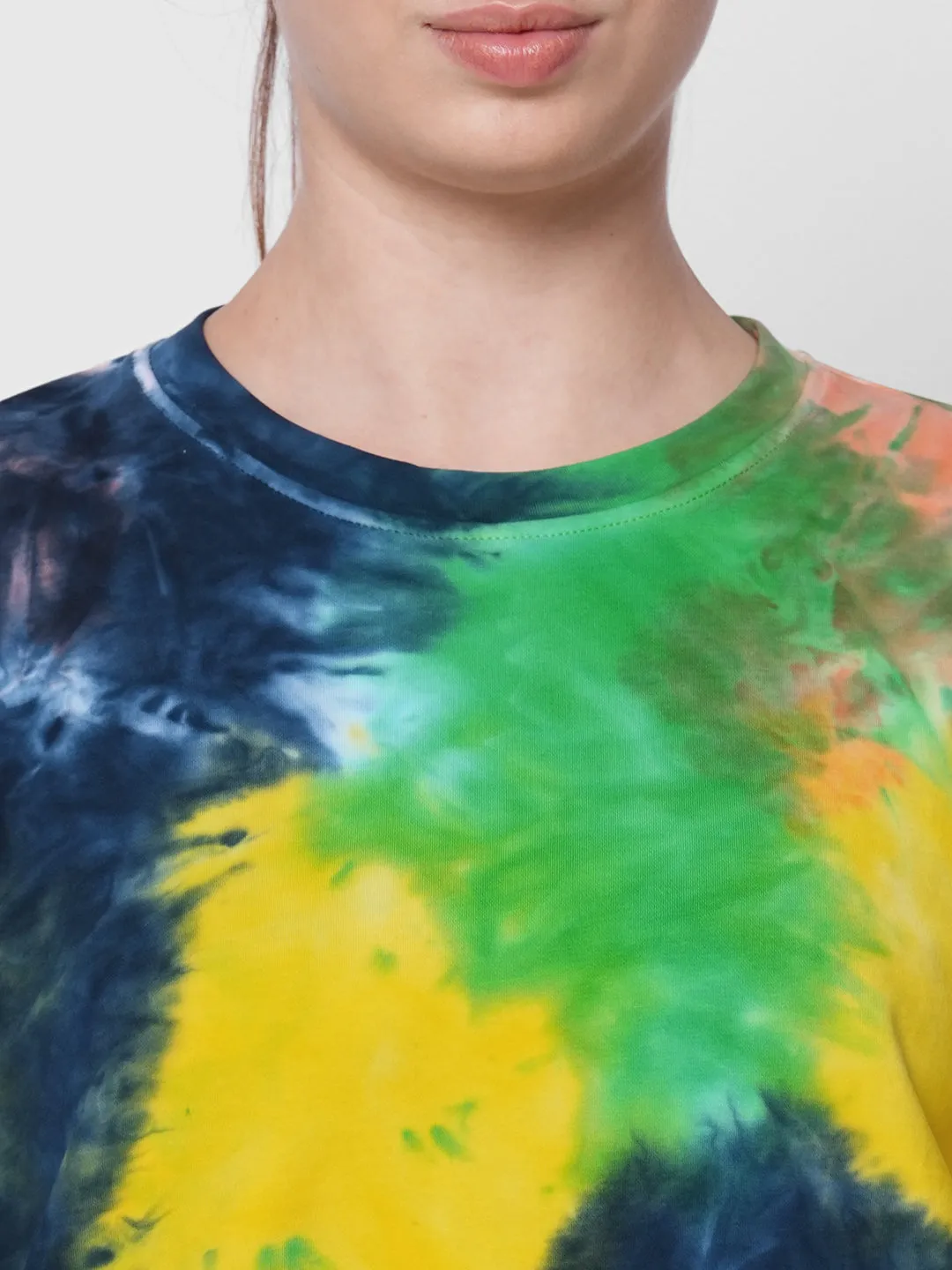 Fitkin women tie dye short sleeve onesize tshirt