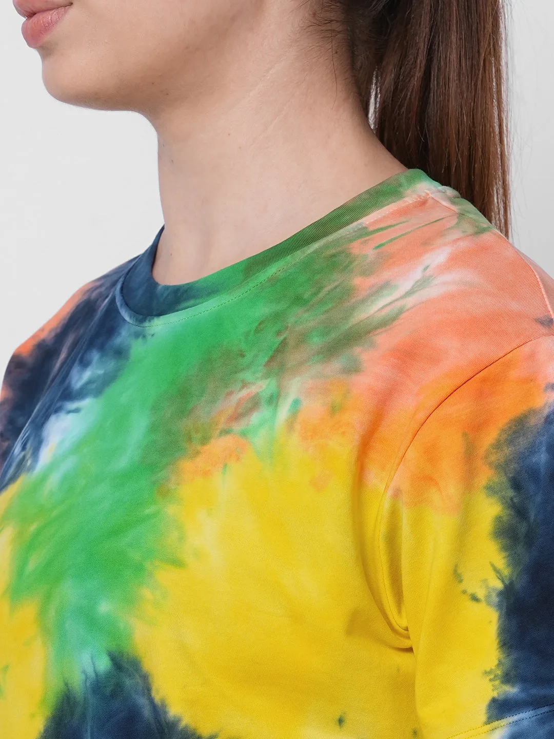 Fitkin women tie dye short sleeve onesize tshirt