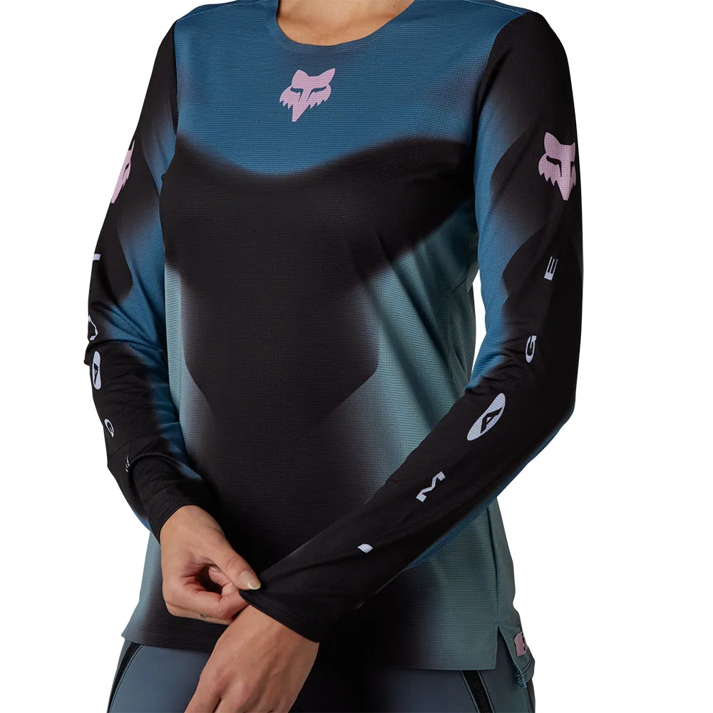 FOX WOMENS FLEXAIR LS JERSEY TS57 [BLACK]