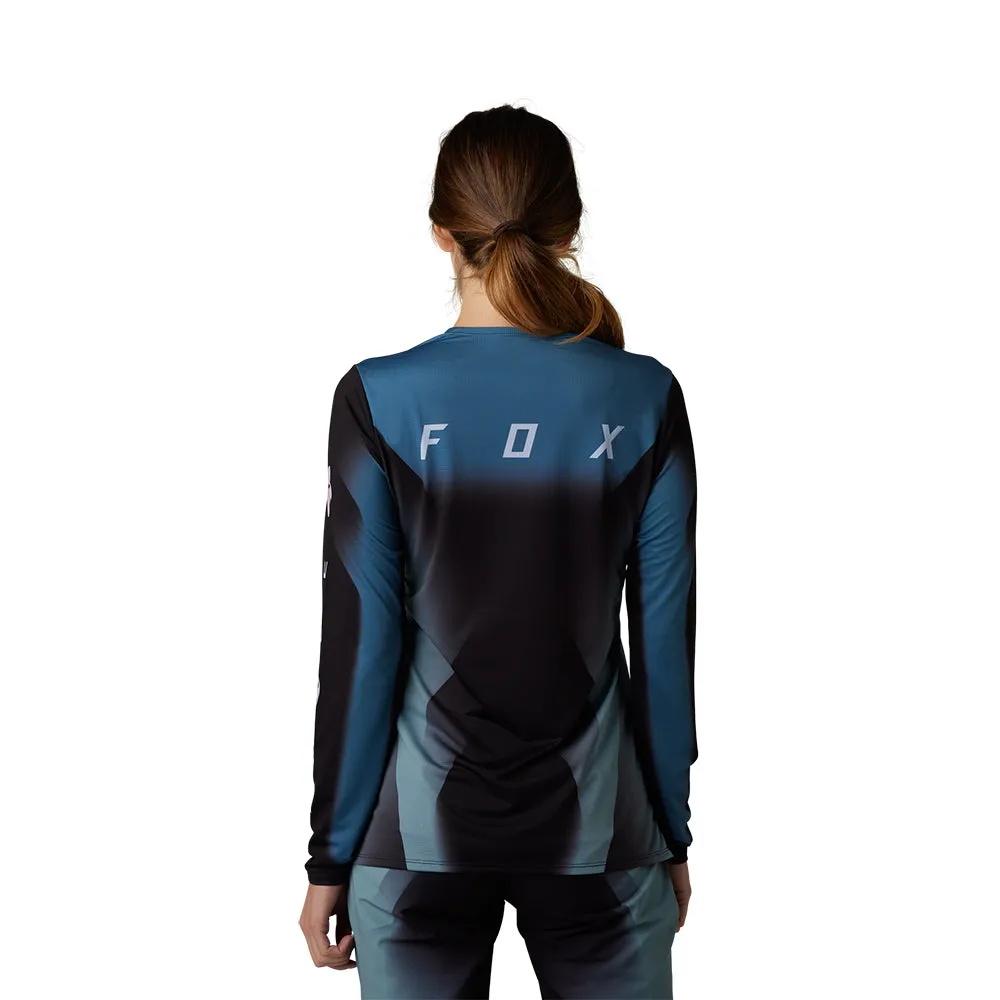 FOX WOMENS FLEXAIR LS JERSEY TS57 [BLACK]