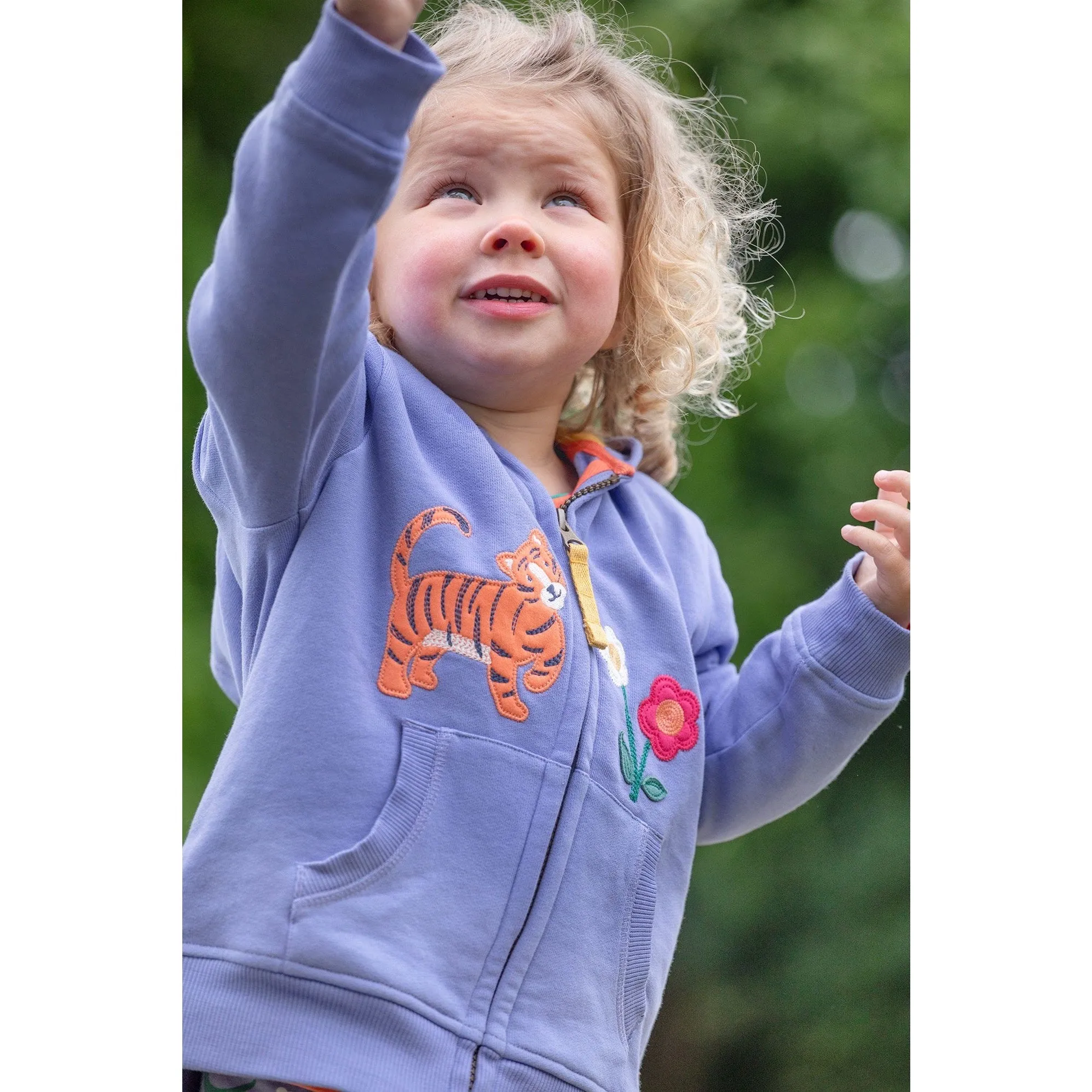 Frugi Carbis Hoodie Grape Tiger