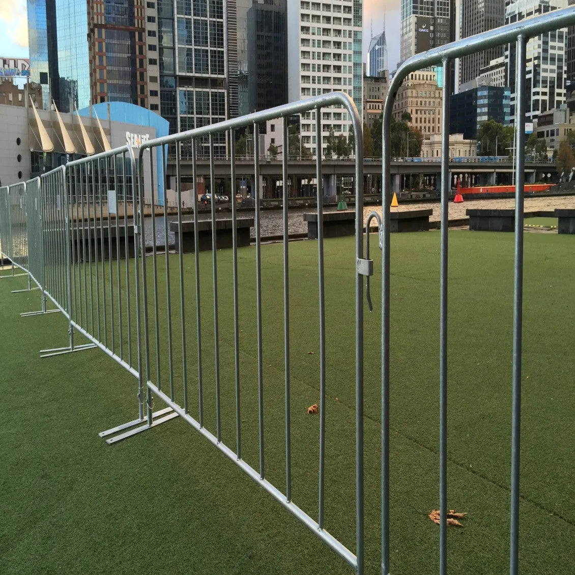 Galvanised Crowd Control Barrier