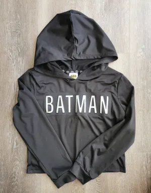 GIRL SIZE LARGE (10/12 YEARS) - BATMAN, Pullover Cropped Hoodie EUC B36