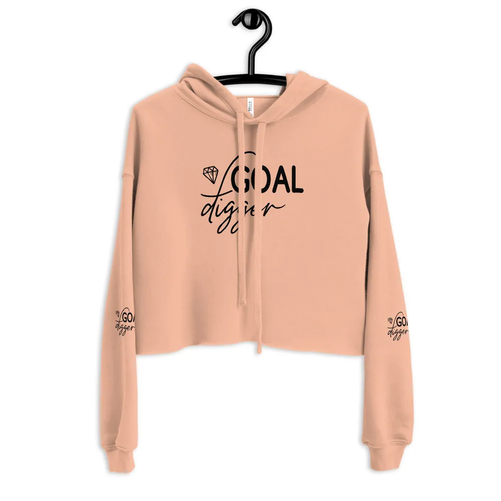 Goal Digger Funny Crop Hoodie