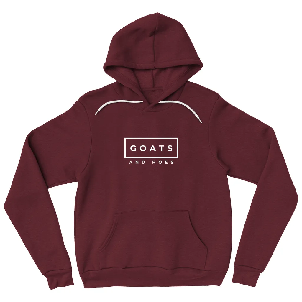 Goats & Hoes Hoodie Pullover White Design