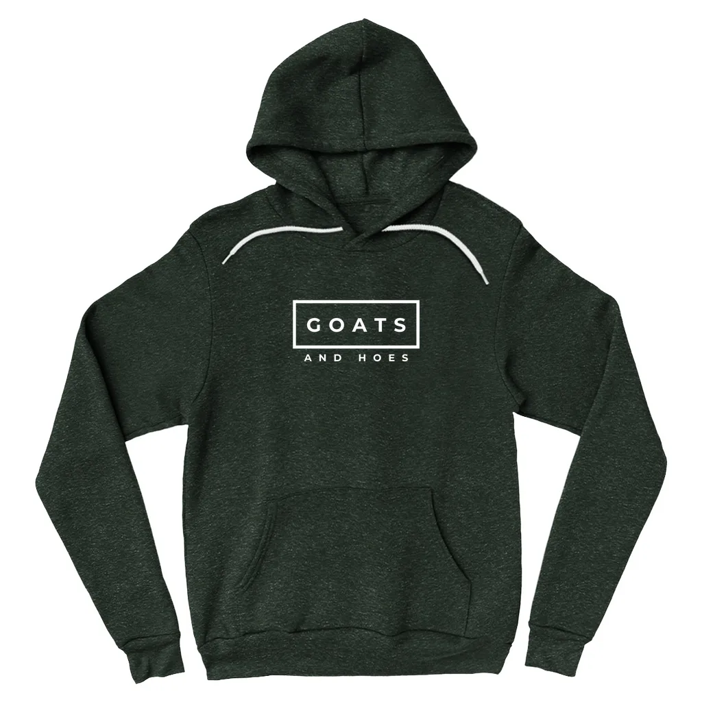 Goats & Hoes Hoodie Pullover White Design